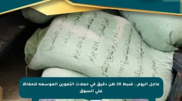 عاجل اليوم.. ضبط 20 طن دقيق في حملات التموين الموسعة للحفاظ على السوق